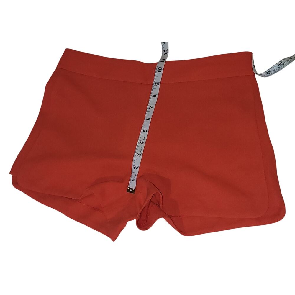J. Crew Women's Size 8 Orange Pink High-Rise Short Shorts 100% Polyester